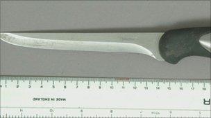 The knife Danilo Restivo was carrying in a bad while he watched lone women at a beauty spot near Bournemouth