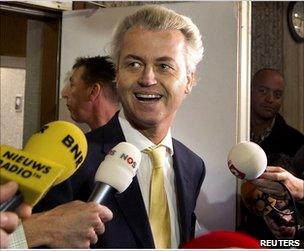 Geert Wilders leaves court in Amsterdam, 23 June