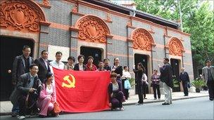 Outside the party's first meeting hall