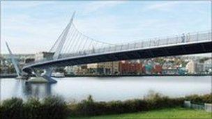 Peace bridge in Derry