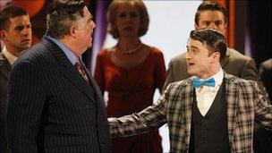 How to Succeed in Business Without Really Trying, featuring Daniel Radcliffe (r)