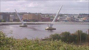 Peace bridge in Derry