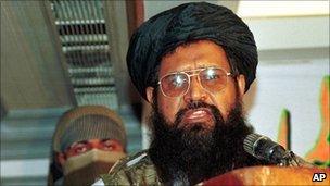 This July 20, 2001 file photo shows Fazle-ur-Rahman Khalil, commander of the Pakistan-based Islamic militant party Harkatul Mujahedeen