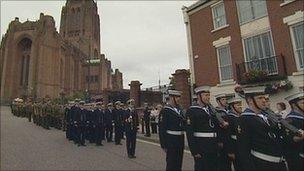 Parade in Liverpool for Armed Forces Day