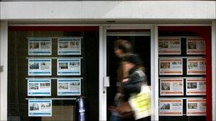 Estate agent's window