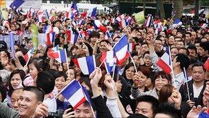 Ethnic Chinese demonstrate against muggings in Paris, France