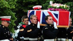 Funeral service of L/Cpl Martin Gill