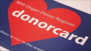 Donor card