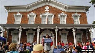 Michele Bachmann addresses supporters