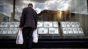 Estate agent's window