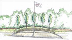 Proposed memorial garden