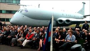 Nimrod decommissioning ceremony at RAF Waddington