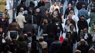 Shoppers on the street