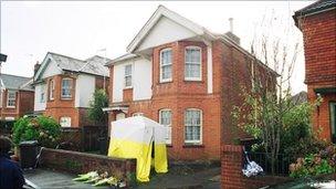 The house in Bournemouth where Caitlin and Terry Marsh lived with their mother Heather Barnett