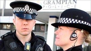 Grampian Police officers