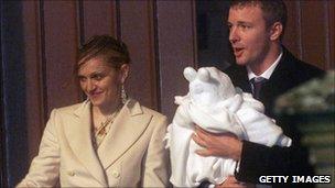 Madonna, Guy Ritchie and their son Rocco