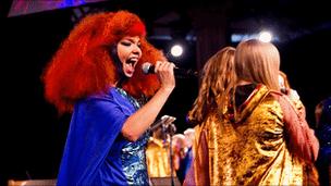 Bjork on stage