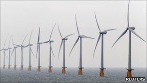 Wind farm off the coast of Kent