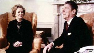 Margaret Thatcher and Ronald Reagan