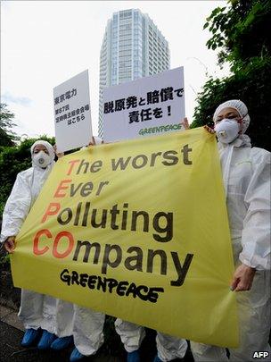 Protest at Tepco