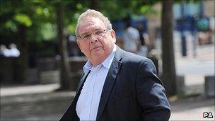 Lord Hanningfield arrives at Maidstone Crown Court for sentencing