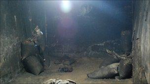 Inside the 'White House' bunker near the torture room, Juba, South Sudan