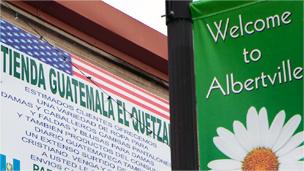 Signs in Albertville, Alabama