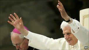 Pope Benedict XVI (right). Photo: 2 July 2011