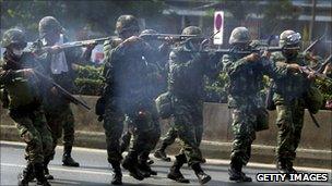 Military crackdown in Bangkok, May 2010
