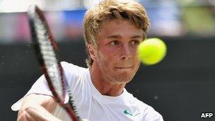 Liam Brody playing in the boy's final
