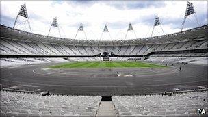 The Olympic Stadium in Stratford, east London