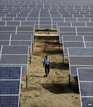 Solar power station, India (Image: AP)