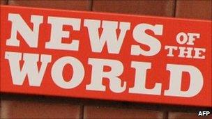 News of the World sign