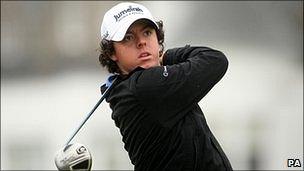 Rory McIlroy in action during the 2010 Open Championship