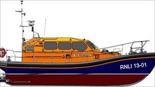 Images of the RNLI Shannon class lifeboat. Copyright: RNLI