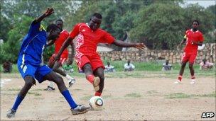 South Sudan's national team - practice session