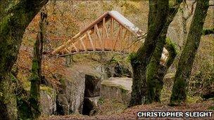 Bracklinn Falls bridge