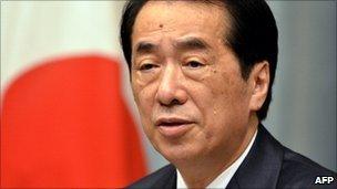 Japanese Prime Minister Naoto Kan addresses press representatives at his official residence in Tokyo on June 27, 2011