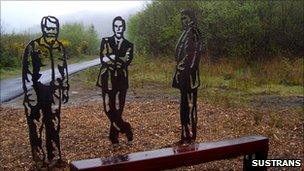 A bench commissioned by Sustrans which is located in Port Talbot in Wales