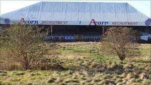 The West Stand at Swansea's old Vetch football ground