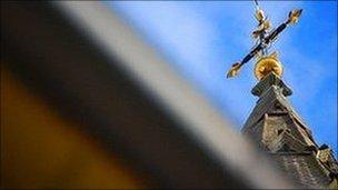 The spire of St Barnabas Cathedral, Nottingham