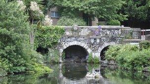 A Grade II listed bridge in Walpole Park