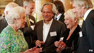 The Queen, Anish Kappor and Dame Judi Dench