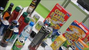 Household goods on table, BBC