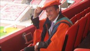 Lord Coe wearing his mortar board