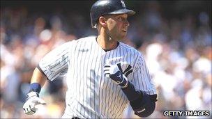 Derek Jeter, a baseball player