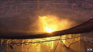 Netting on board burning