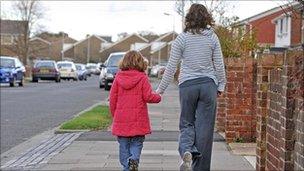 Young single mum and daughter