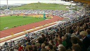 The opening of the World Student Games at the Don Valley Stadium