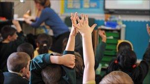 A primary school classroom